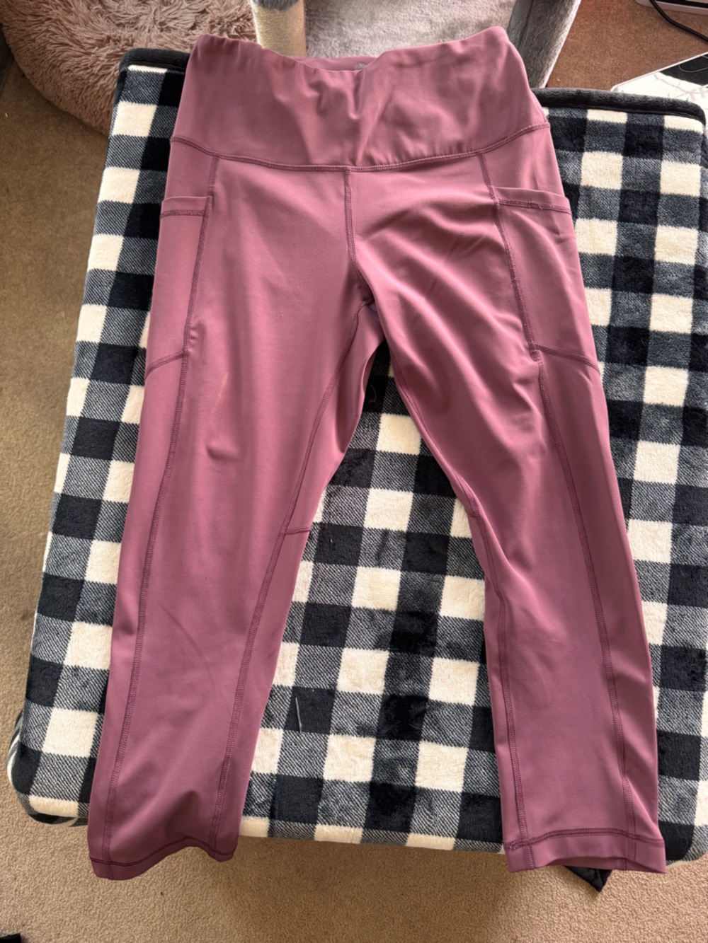 90 Degree By Reflex Mauve High-Waist Leggings with Side Pockets